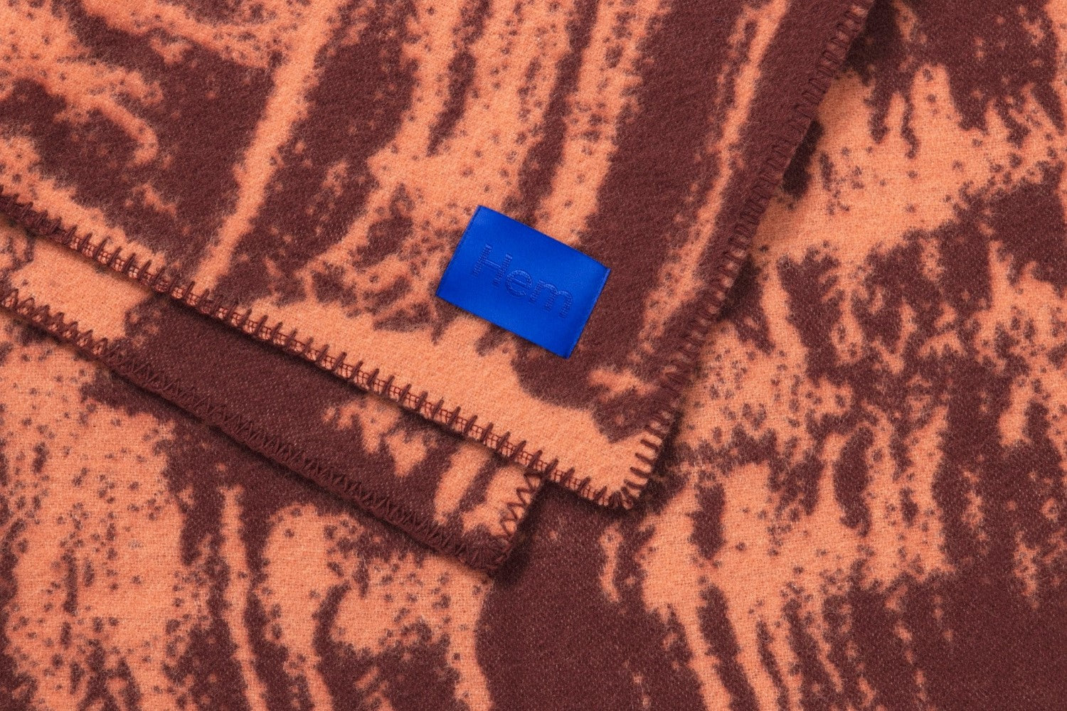 glitch coral rust red throw by hem 30511 2