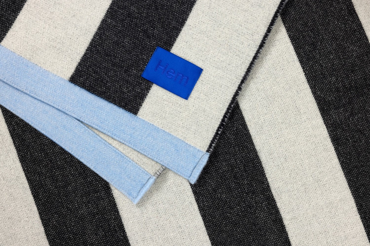 stripe black white throw by hem 30539 2
