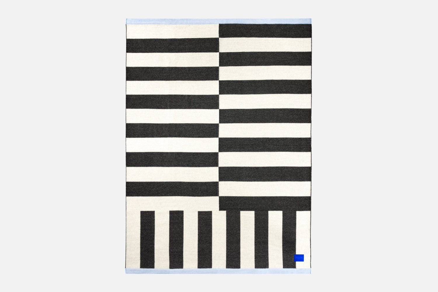 stripe black white throw by hem 30539 3