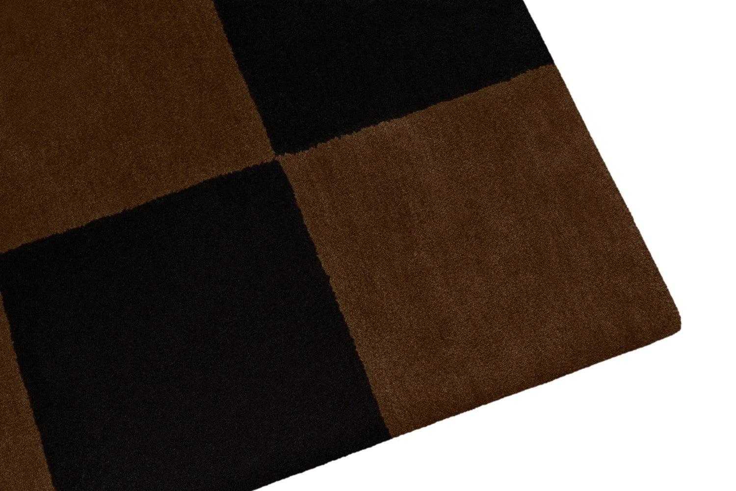 Pattern Black Brown Check Rug Hem Hem 31362 2