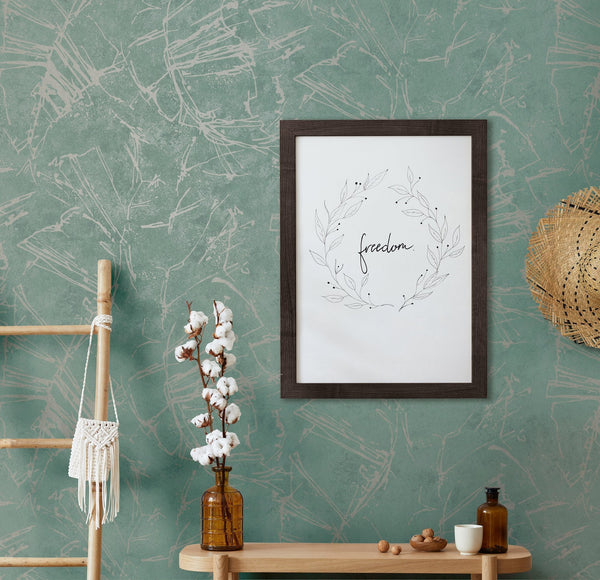 Terra Graphic Abstract Wallpaper In Green Rose Gold Gw 34617 2