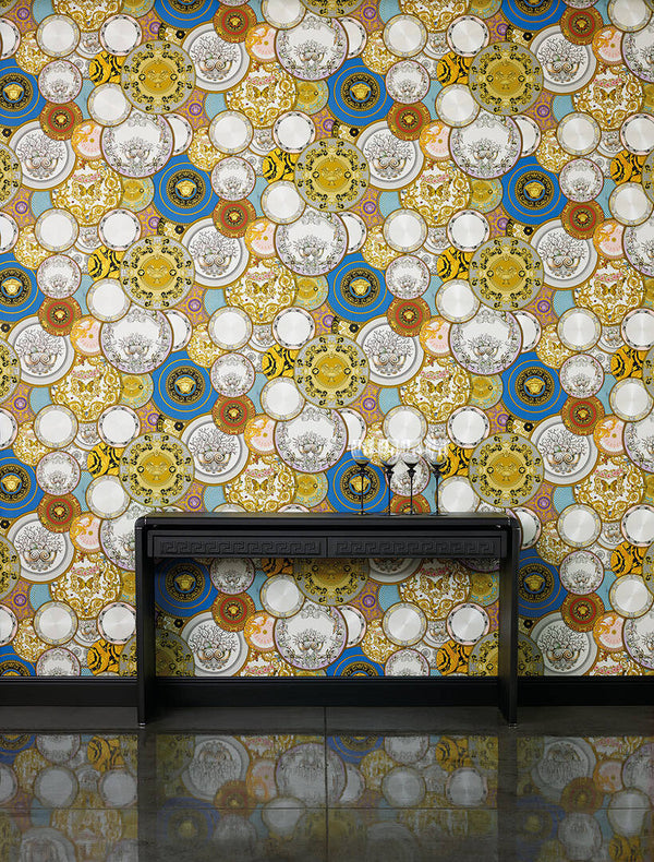 Les Etoiles De La Mer Textured Wallpaper in Multi