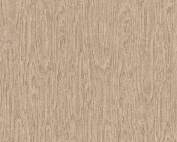 Woodgrain Textured Wallpaper in Beige/Brown from the Versace IV Collection