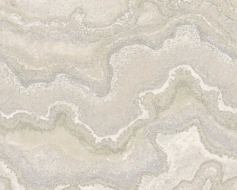 Sample Marbled & Metallic Accents Wallpaper in Beige/Cream/Metallic