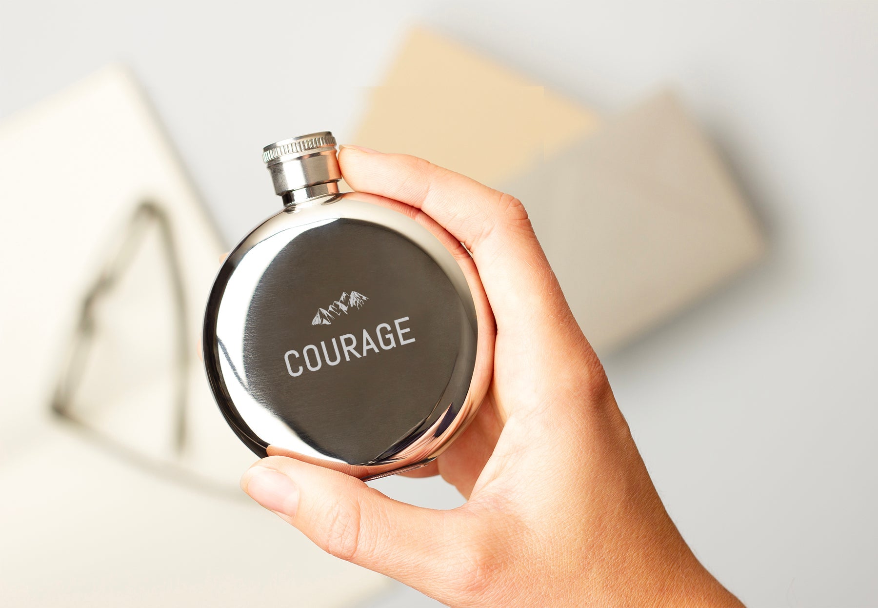 stainless steal hip flask courage 5