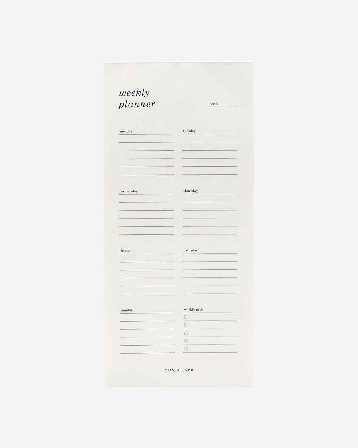 weekly calendar white 1