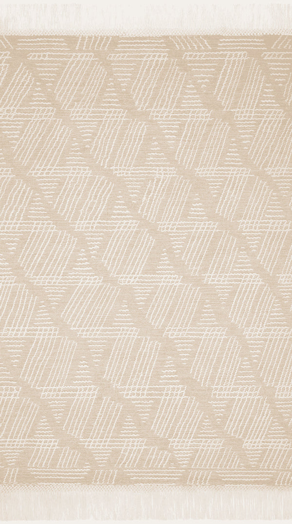 Newton Hand Tufted Sand / Ivory Rug Flatshot Image 1