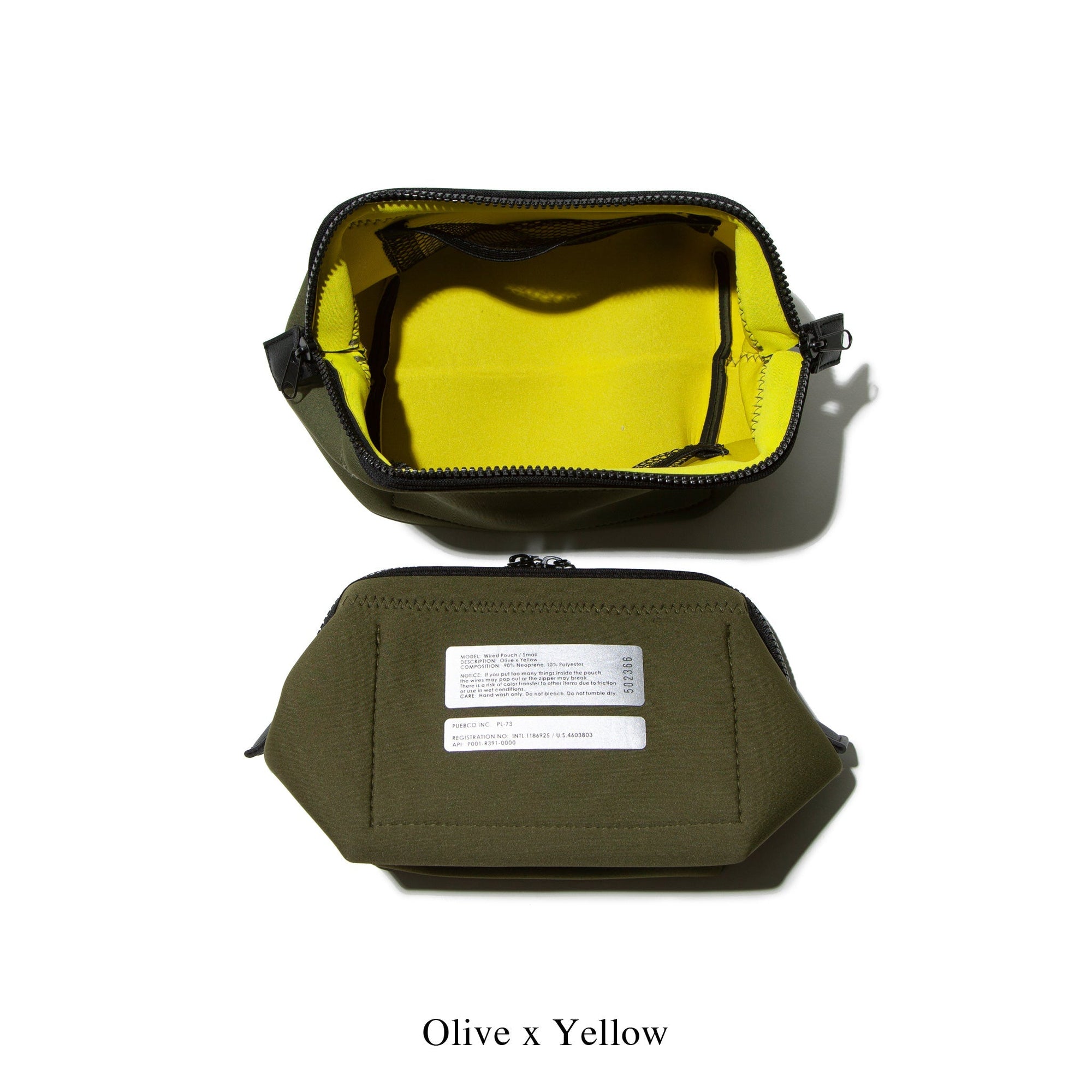 wired pouch small olive yellow design by puebco 1