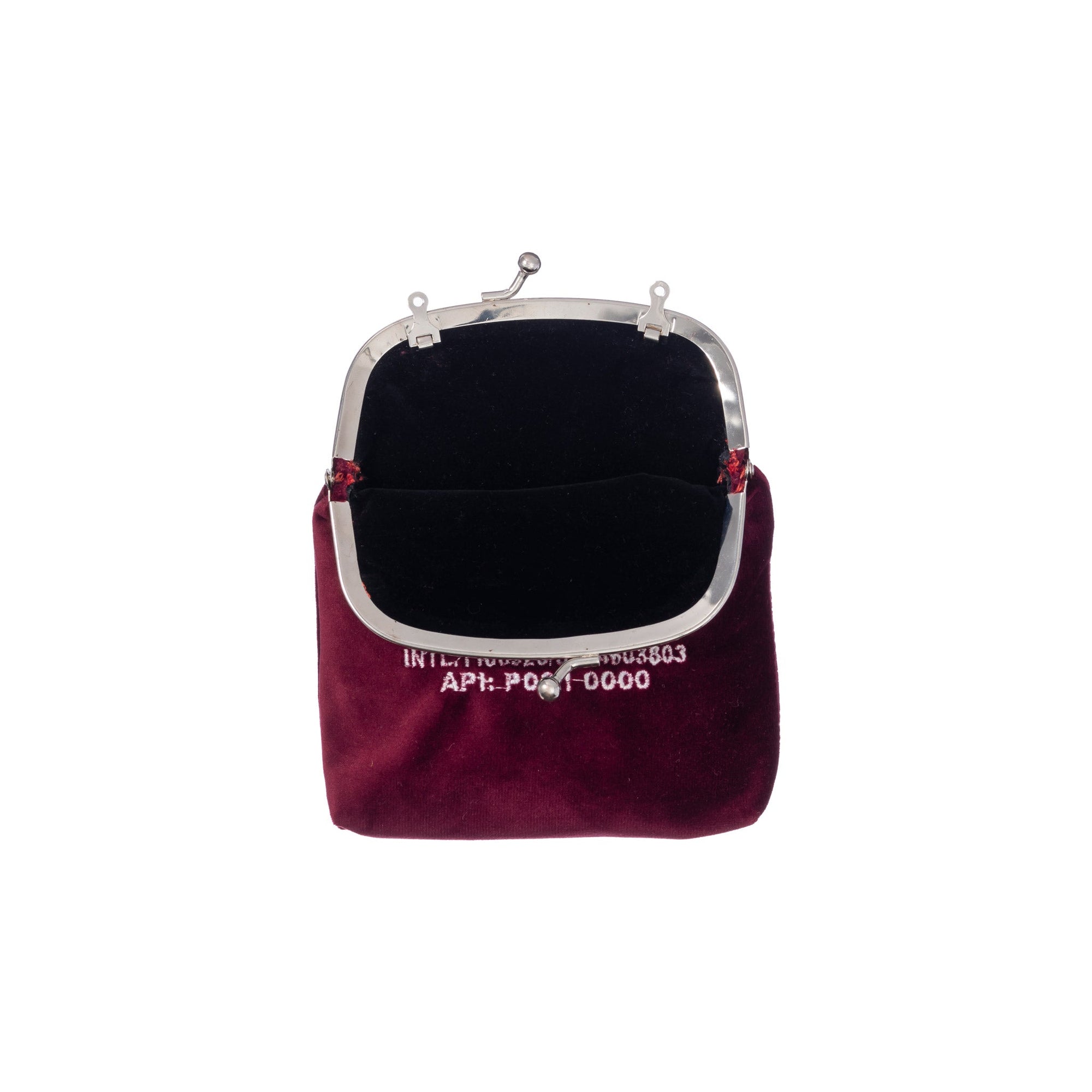 velvet frame pouch burgundy design by puebco 4