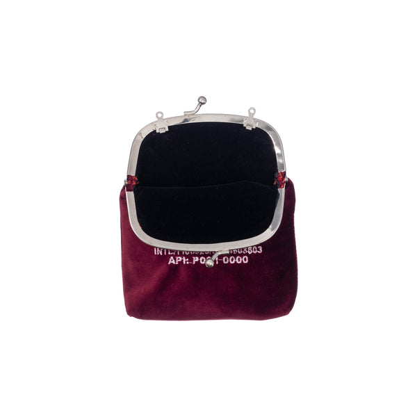 velvet frame pouch burgundy design by puebco 4