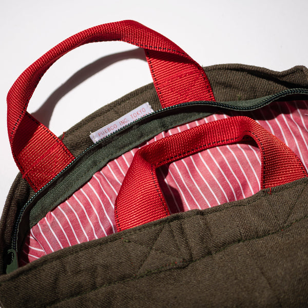 Vintage Wool Garments Zip Tote