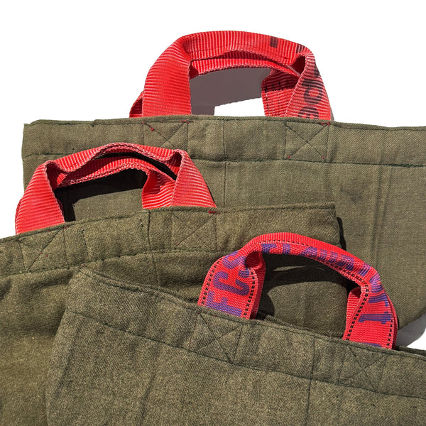 Vintage Wool Garments Zip Tote