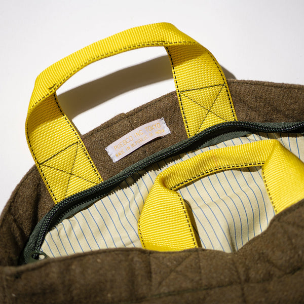 Vintage Wool Garments Zip Tote