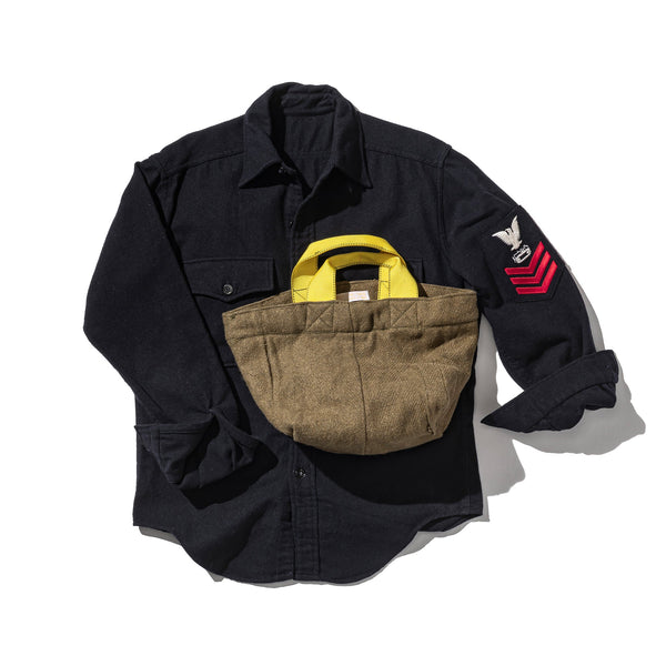 Vintage Wool Garments Zip Tote