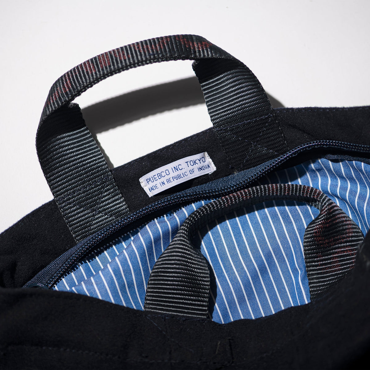 Vintage Wool Garments Zip Tote
