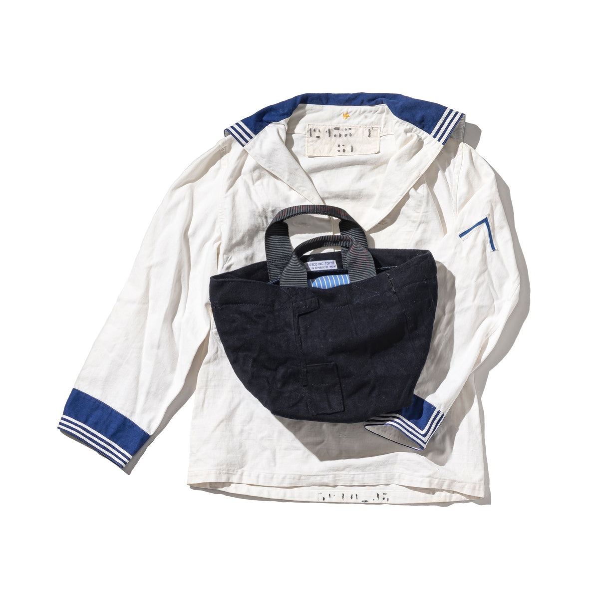Vintage Wool Garments Zip Tote