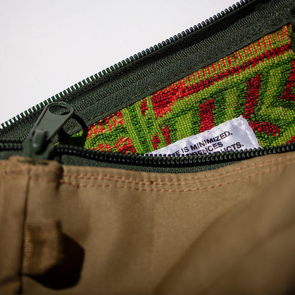 Rubberized Hood Fabric x Jacquard Pouch