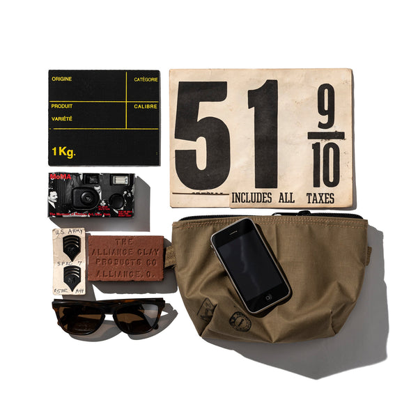 Rubberized Hood Fabric x Jacquard Pouch