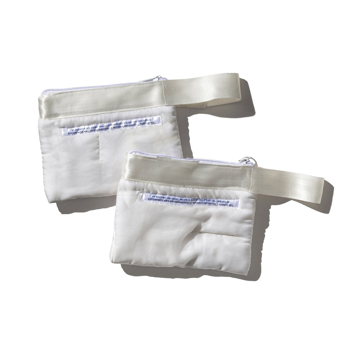 WHITE QUILTED SNOW JACKET POUCH