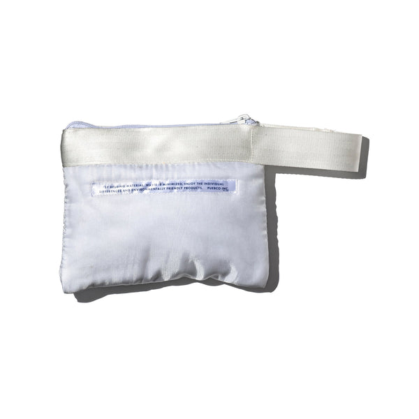 WHITE QUILTED SNOW JACKET POUCH