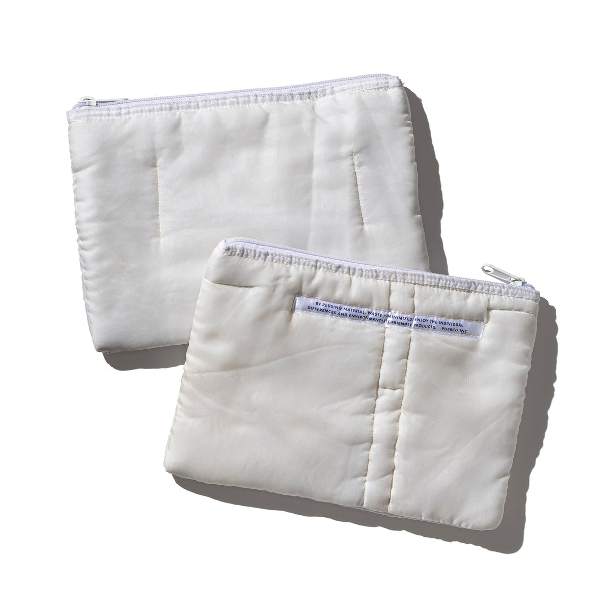 WHITE QUILTED SNOW JACKET LAPTOP CASE / 13"