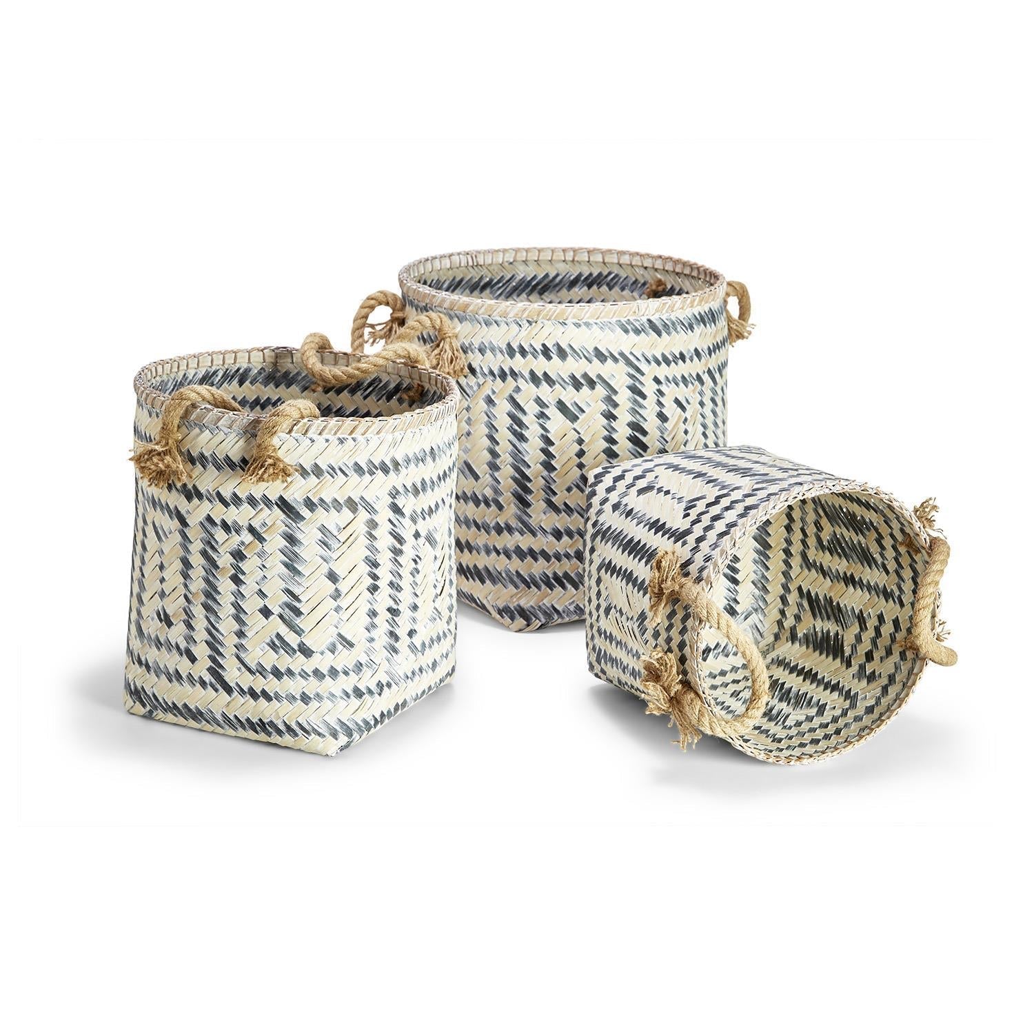 perivilos hand crafted baskets set of 3 3