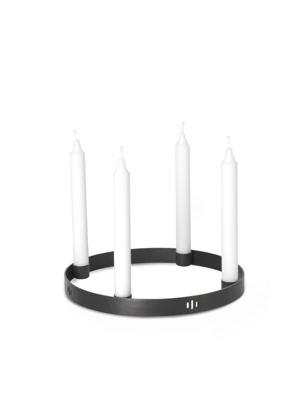 Candle Holder Circle In Black Brass Design By Ferm Living 1