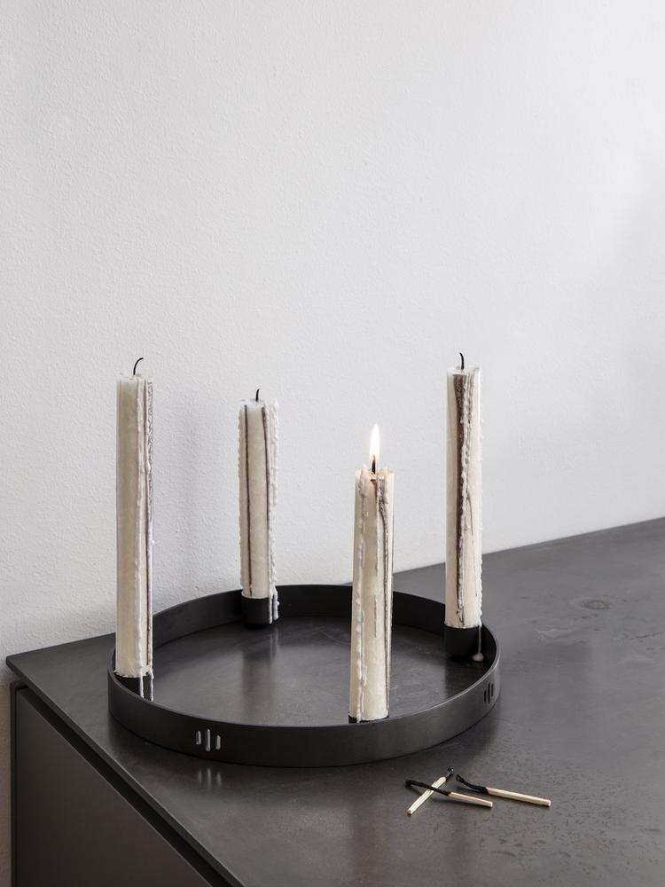 Candle Holder Circle In Black Brass Design By Ferm Living 5