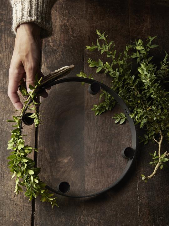 Candle Holder Circle In Black Brass Design By Ferm Living 4