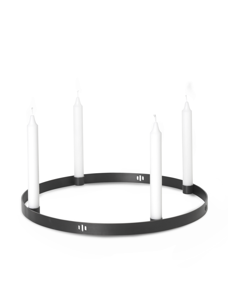 Candle Holder Circle In Black Brass Design By Ferm Living 3