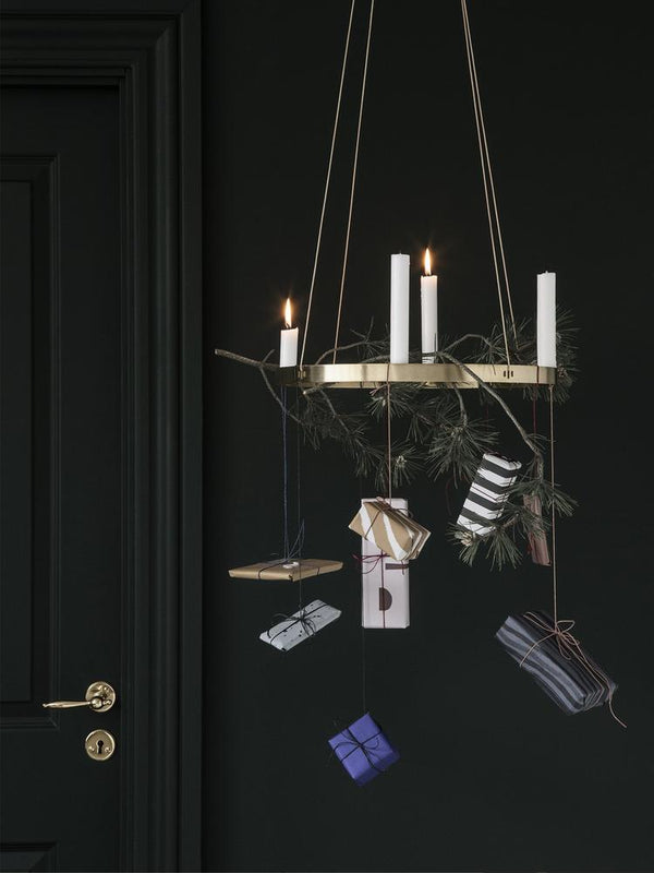 Candle Holder Circle In Black Brass Design By Ferm Living 7