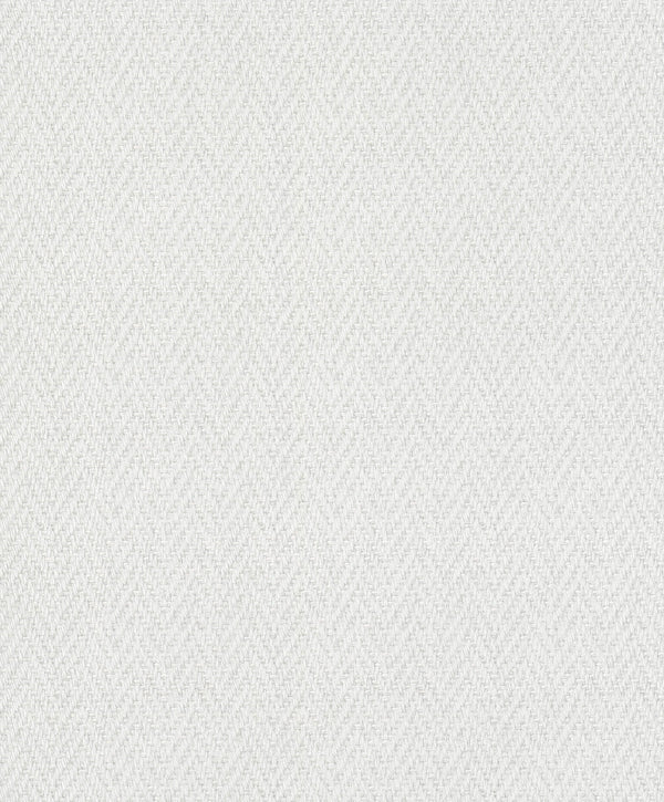 Faux Sisal Vinyl Wallpaper in White