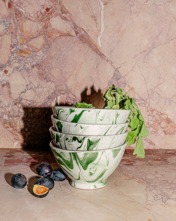 Marble Olive Ramen Bowl Set Of 4 Uvn 1000142 2