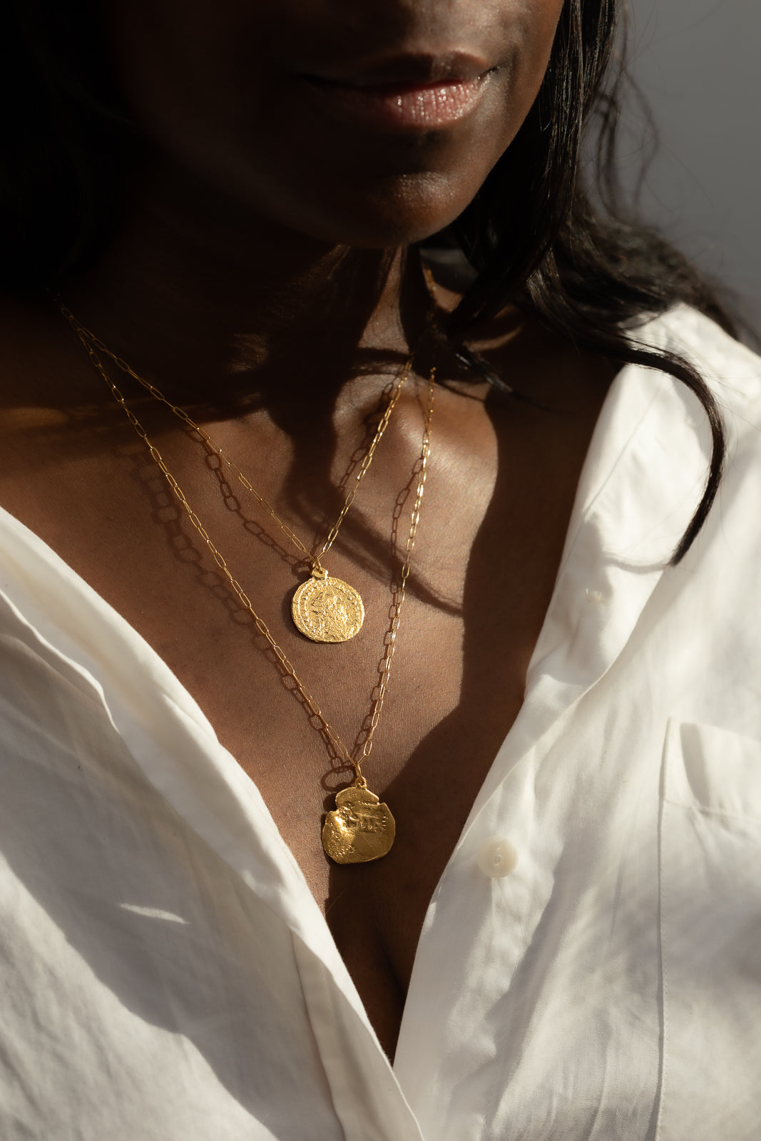 Ex8 ésotériques Long Coin Necklace