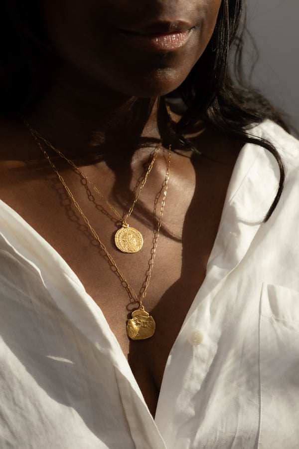 Ex8 ésotériques Long Coin Necklace