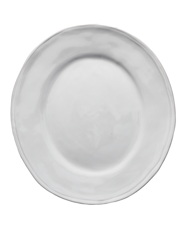 Oval Dinner Plates in Milk White - Set of 4