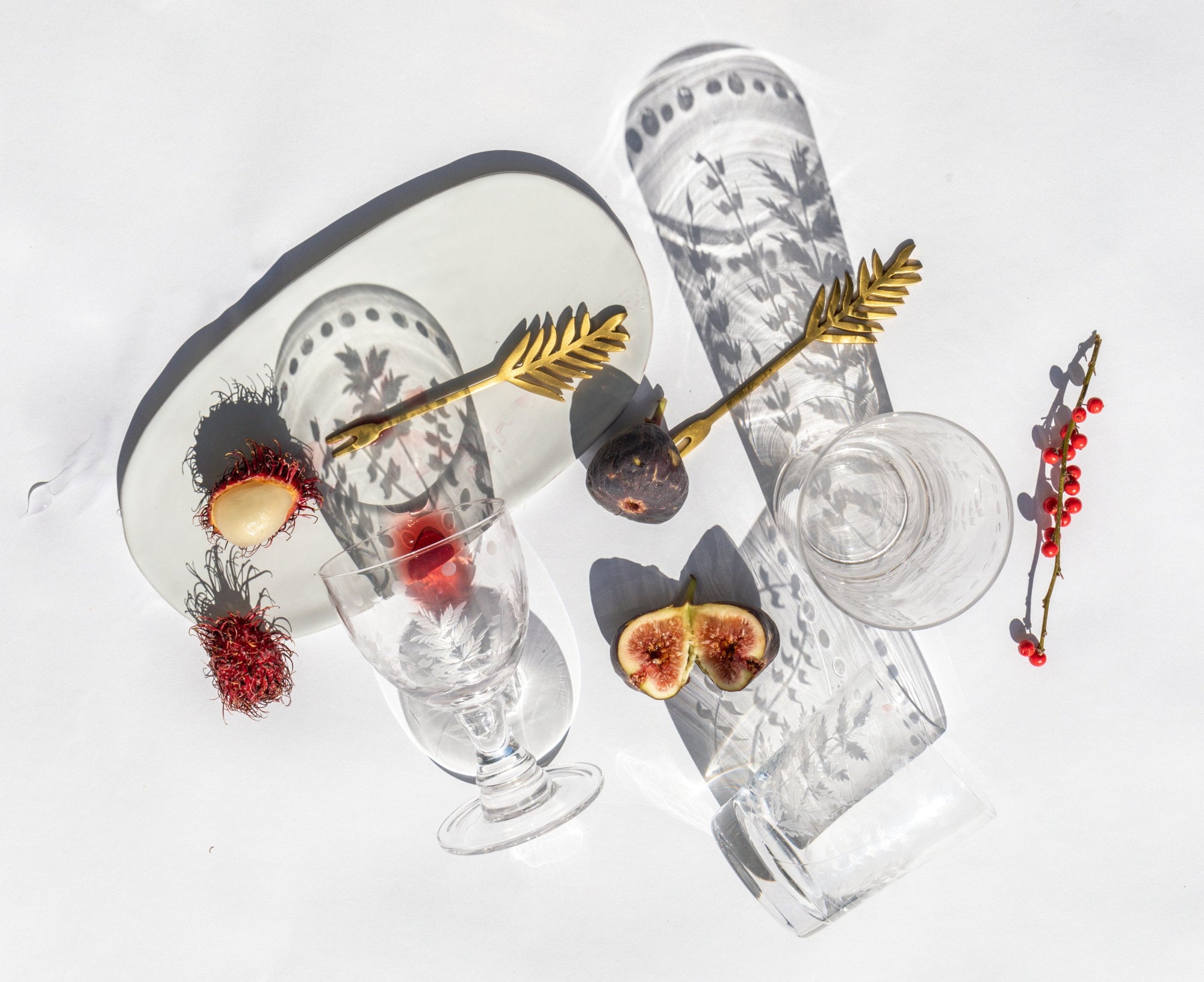 Spring Leaves Cut Design White Wine Glass By Panorama City 3