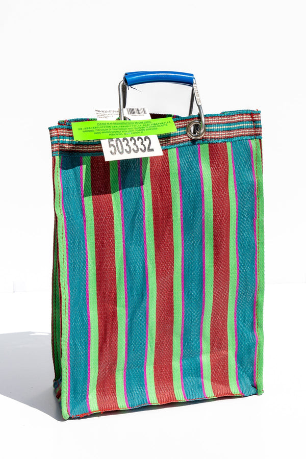 recycled plastic stripe bag rectangle d15 by puebco 503332