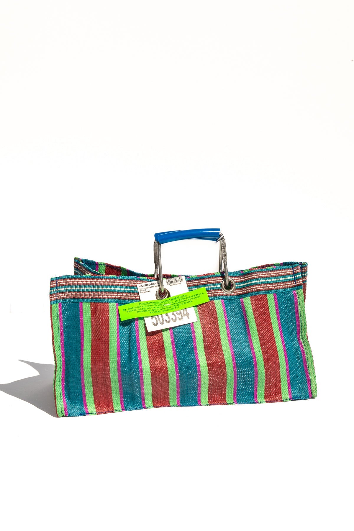recycled plastic stripe bag wide by puebco 503394