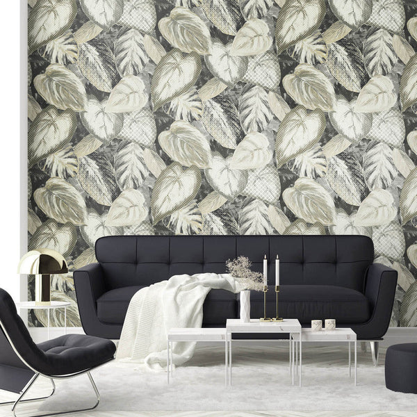 Vita Ficus Wallpaper in Mustard