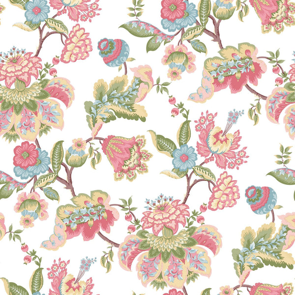 Blooming Garden Jacobin Garden In Pink Galerie Wallcoverings 8301 1