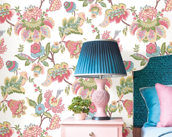 Blooming Garden Jacobin Garden In Pink Galerie Wallcoverings 8301 2