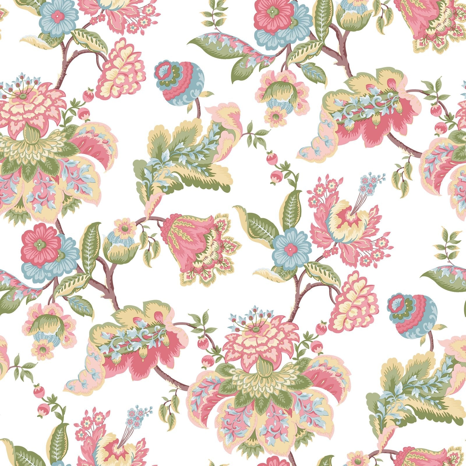 Blooming Garden Jacobin Garden In Pink Galerie Wallcoverings 8301 1