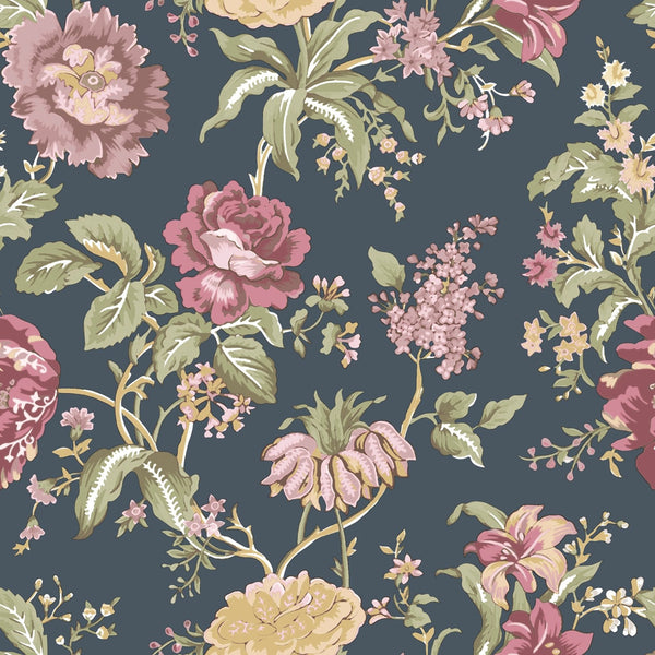 Blooming Garden Oriente Garden In Blue Galerie Wallcoverings 8308 1