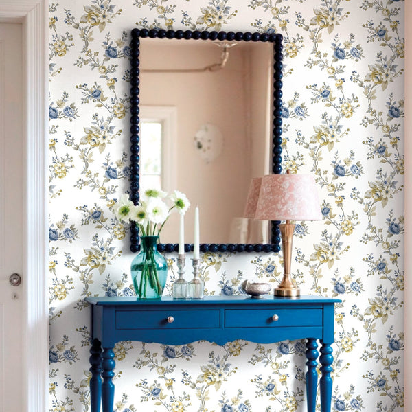 Blooming Garden Soffio Garden In Blue Galerie Wallcoverings 8327 2