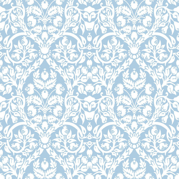 Blooming Garden Damasco Garden In Blue Galerie Wallcoverings 8349 1