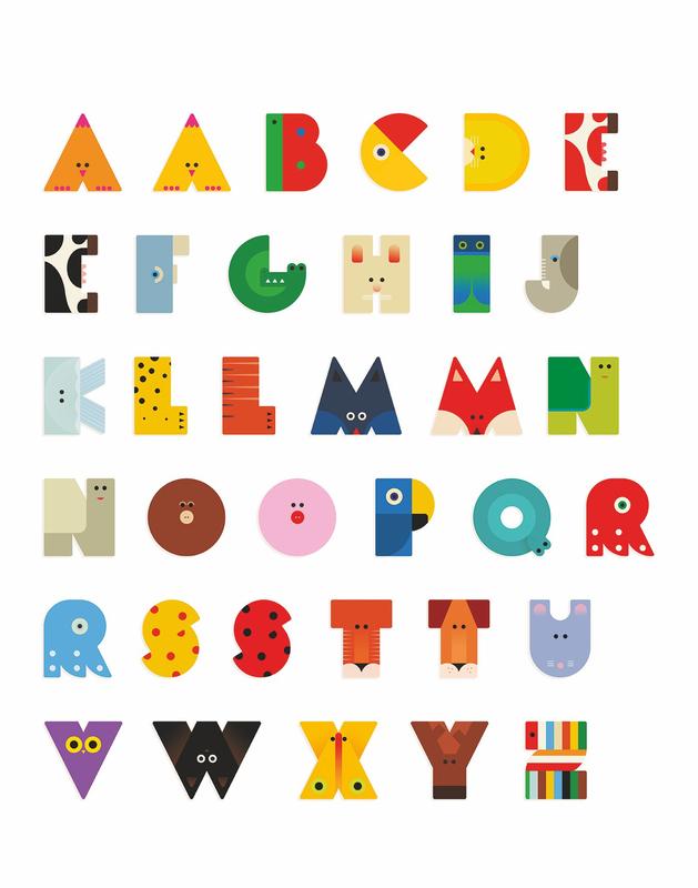 wood graphic animal letters f by djeco 2
