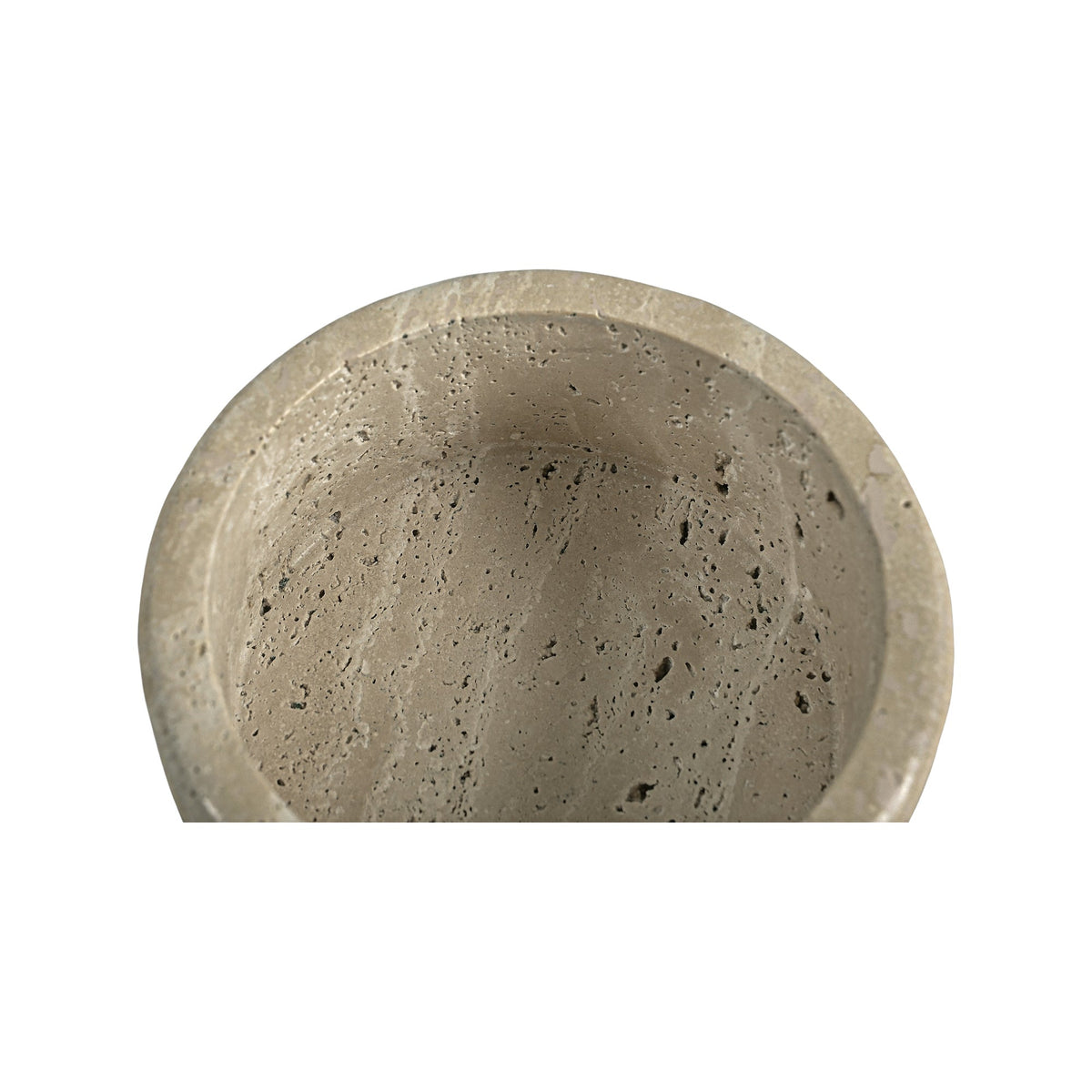 Valencia Round Travertine Box