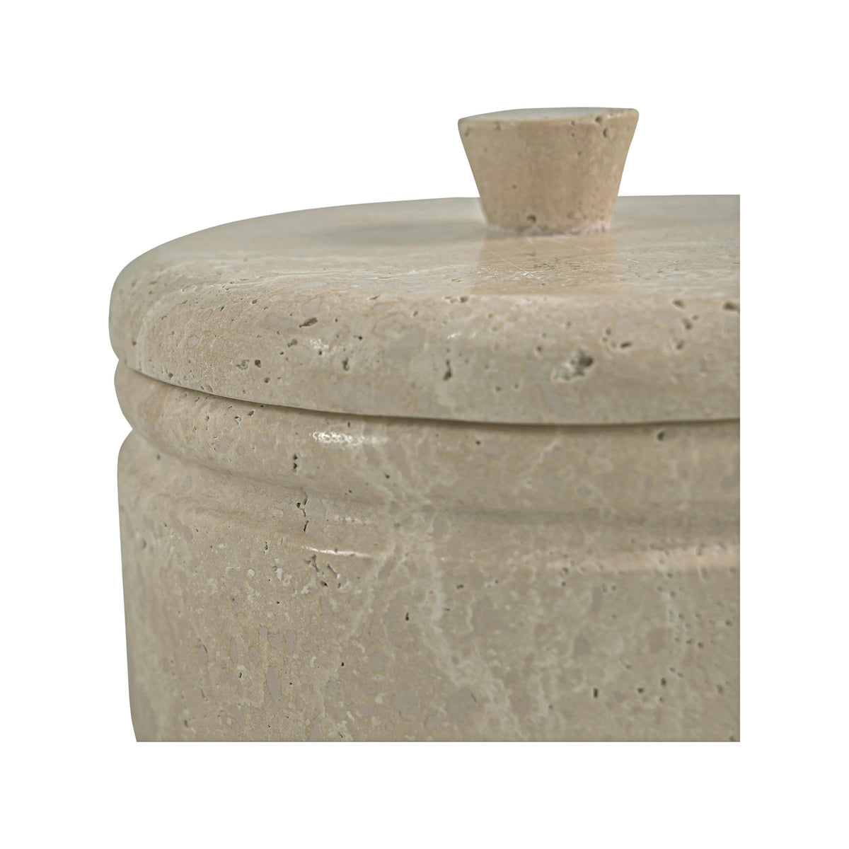 Valencia Round Travertine Box