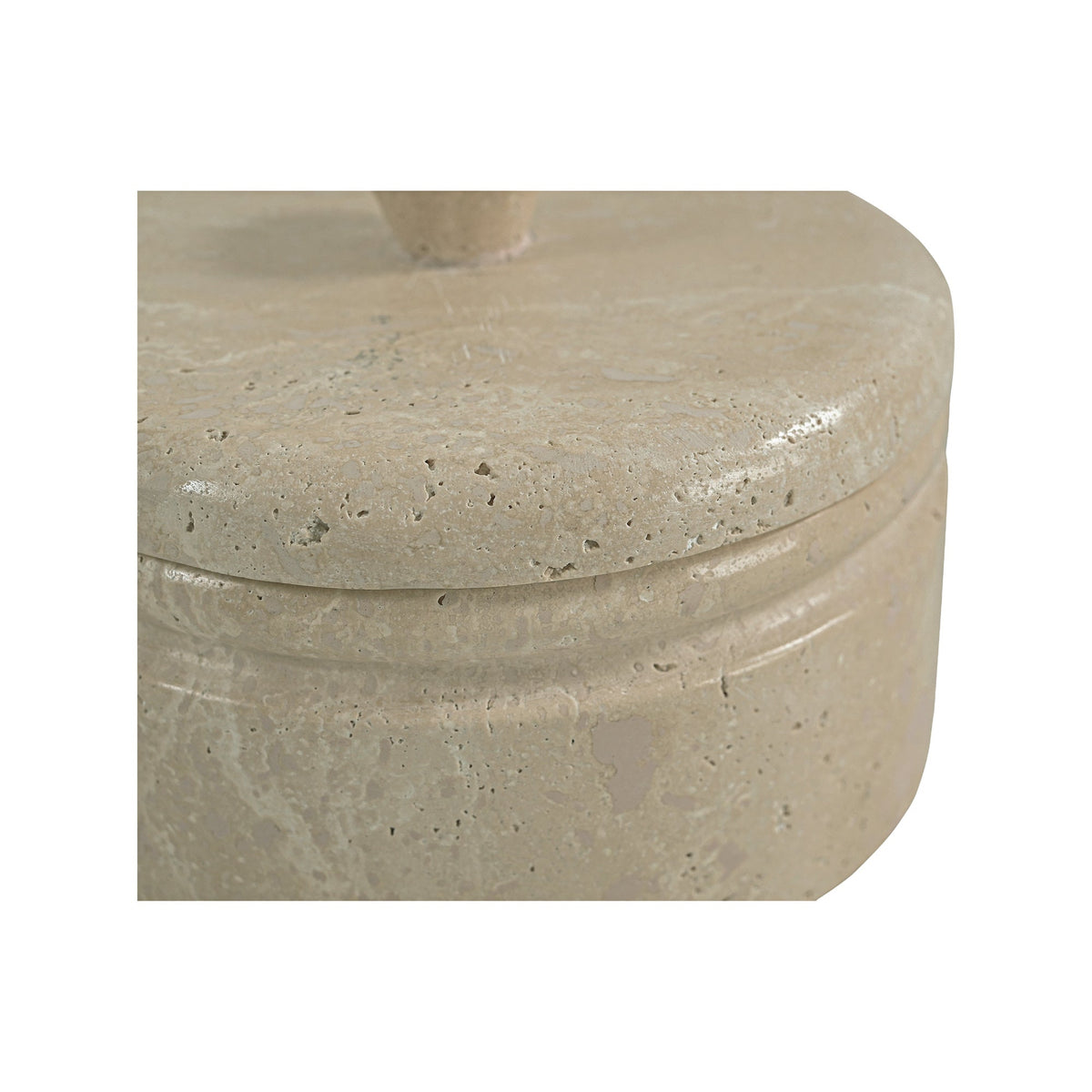 Valencia Round Travertine Box
